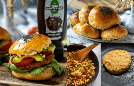 Fitness recept: Vegetariánsky burger so špaldovou žemľou a cícerovou plackou