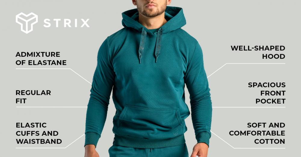 Mikina Hoodie Aster Deep Teal - STRIX