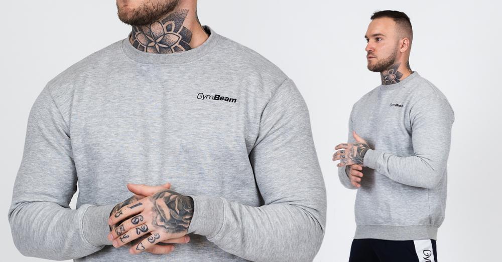 Mikina Basic Jumper Grey - GymBeam