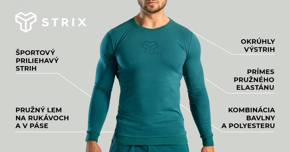 Tričko s dlhým rukávom Essential Deep Teal - STRIX