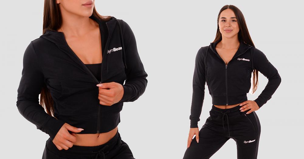 Dámska mikina Zip-up TRN black - GymBeam