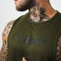 Moška majica brez rokavov Cut Off Military Green - GymBeam