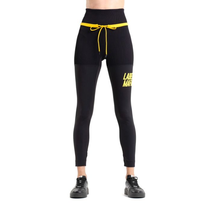 Women‘s Fan Leggings Black - LABELLAMAFIA