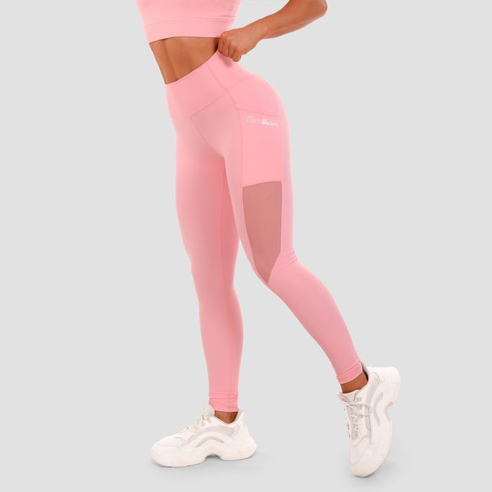 Женские леггинсы Mesh Panel Pink - GymBeam