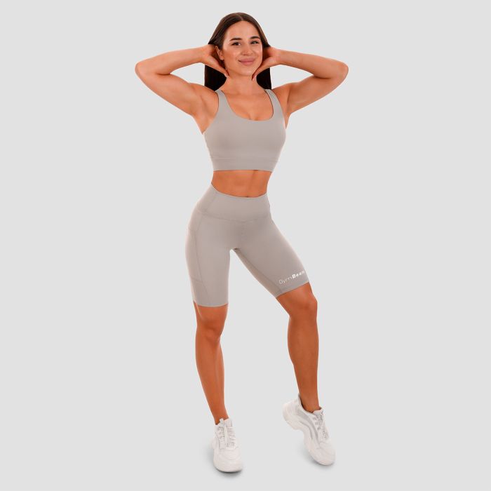 Спортивный топ Cut-Out Grey - GymBeam