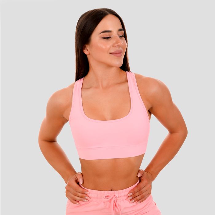 Sportski grudnjak Mesh Panel Pink - GymBeam