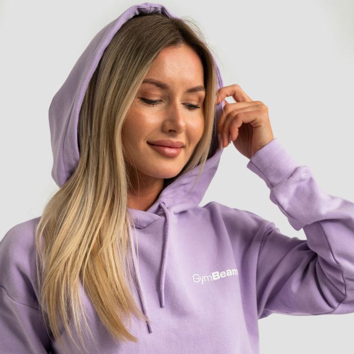 Ženska dukserica Limitless Longline Lavender - GymBeam