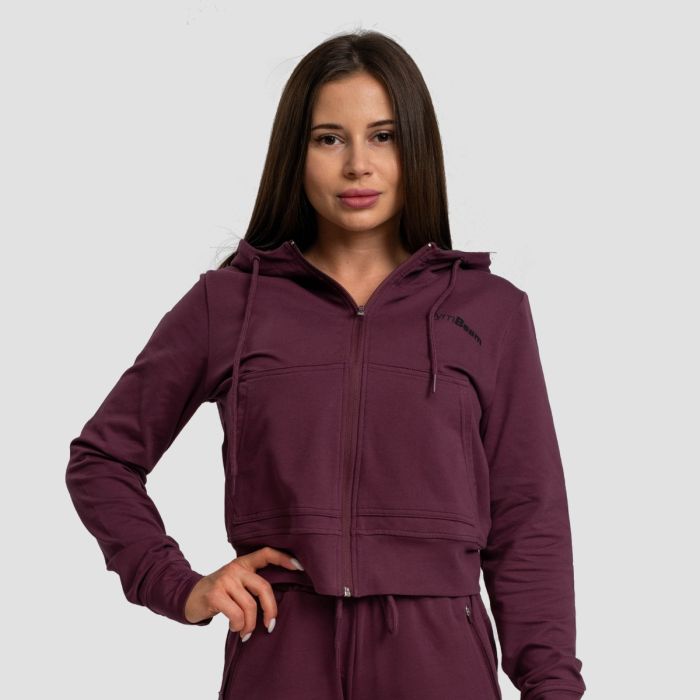 Women‘s TRN Zip-Up Hoodie Eggplant - GymBeam