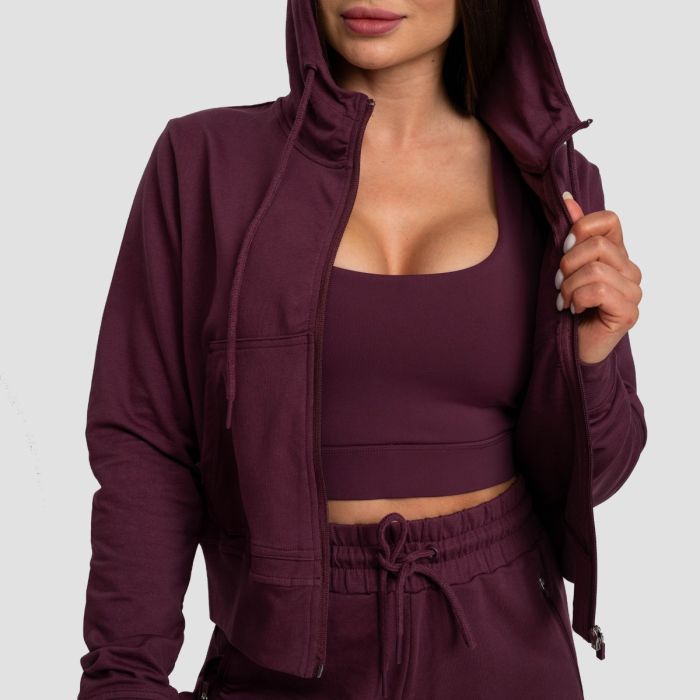 Women‘s TRN Zip-Up Hoodie Eggplant - GymBeam