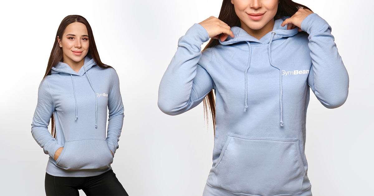 Dámska mikina PRO Hoodie Blue - GymBeam